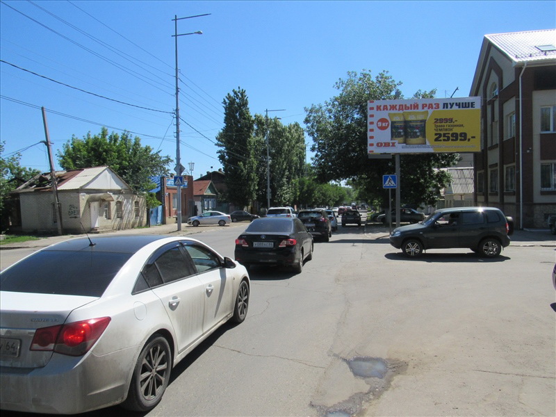 Фотография рекламного носителя, тип: Билборд 3x6, адрес: Соколовая ул. Х Хвалынская ул., Саратов, Саратовская область, Россия. Сторона А №819381