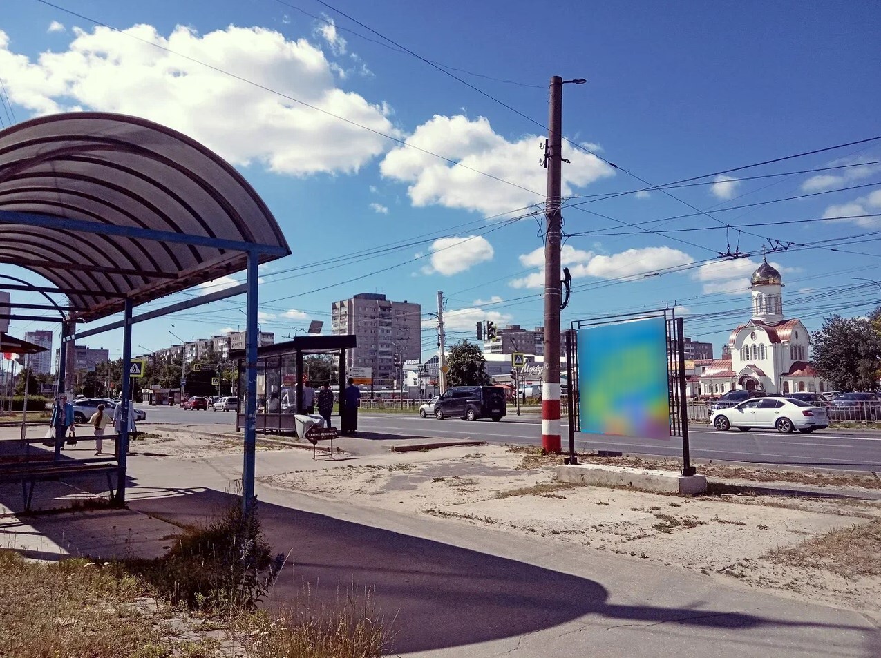 Фотография рекламного носителя, тип: Афиша 1.75x1.8, адрес: Циолковского пр-т., ост. б-р Химиков, Дзержинск, Нижегородская область, Россия. Сторона Б №974511