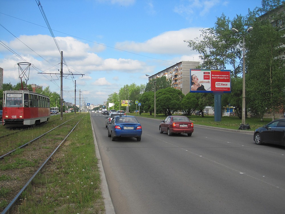 Фотография рекламного носителя, тип: Билборд 3x6, адрес: Победы пр-т., у д.151, Череповец, Вологодская область, Россия. Сторона А №644947
