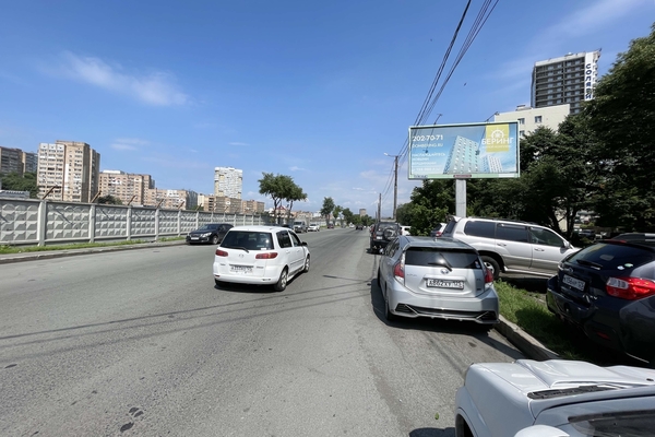 Фотография рекламного носителя, тип: Билборд 3x6, адрес: Карла Жигура ул., д.2, Владивосток, Приморский край, Россия. Сторона A №526112