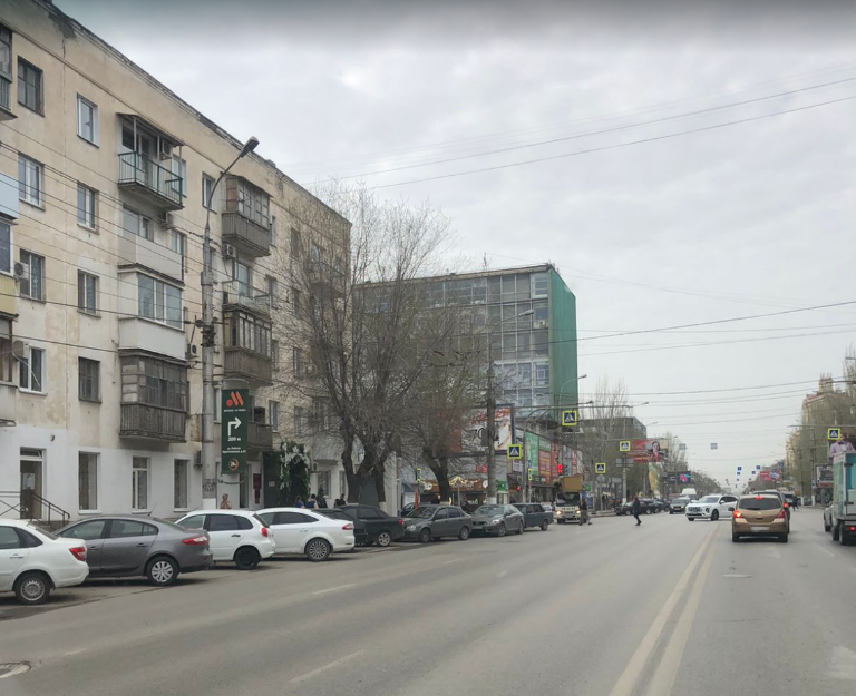 Фотография рекламного носителя, тип: Панель-кронштейн, адрес: Рабоче-Крестьянская ул., ЗАГС, Волгоград, Волгоградская область, Россия. Сторона Б №1096317