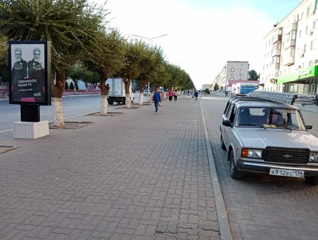 Фотография рекламного носителя, тип: Ситиформат 1.8x1.2, адрес: Ленина ул., д.23, Камышин, Волгоградская область, Россия. Сторона А №483155