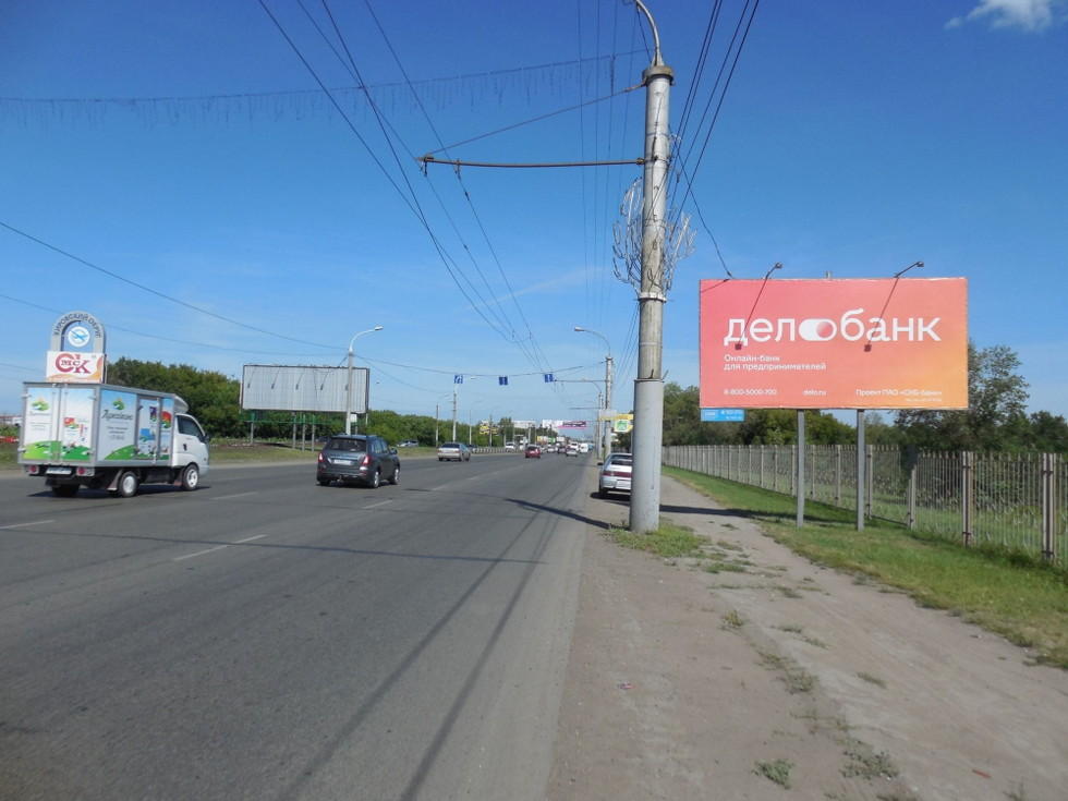 Фотография рекламного носителя, тип: Билборд 3x6, адрес: Енисейская ул. X Кировская развязка, Омск, Омская область, Россия. Сторона А №1009767