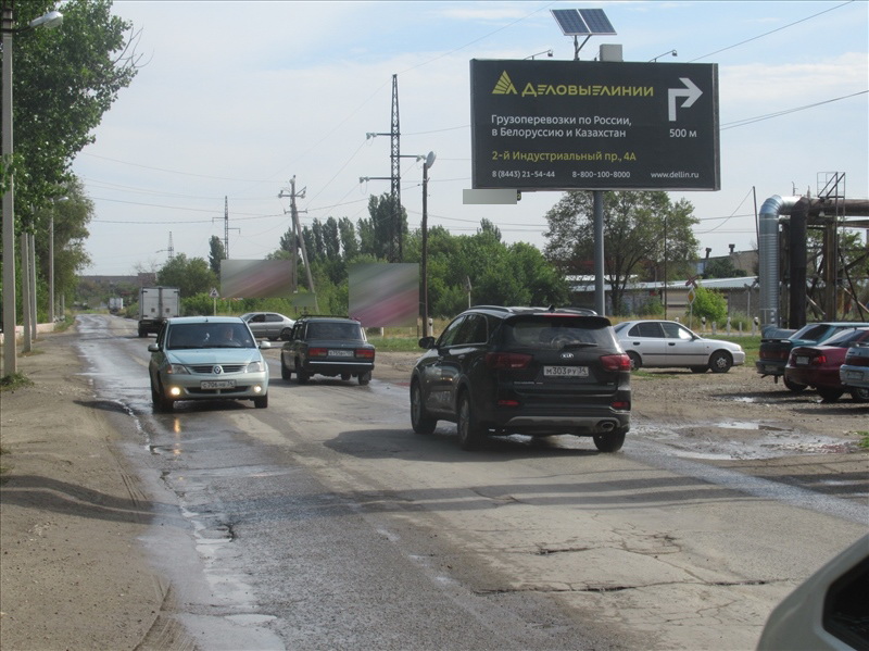 Фотография рекламного носителя, тип: Билборд 3x6, адрес: 1-ый Индустриальный пр-зд. Х 2-й Индустриальный пр-д., Волгоград, Волгоградская область, Россия. Сторона А №523706