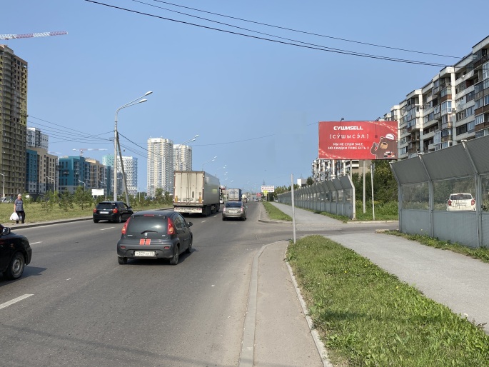 Фотография рекламного носителя, тип: Билборд 3x6, адрес: Авиаторов ул. Х 9 Мая ул., д.60а, поз.2, Красноярск, Красноярский край, Россия. Сторона А №779799