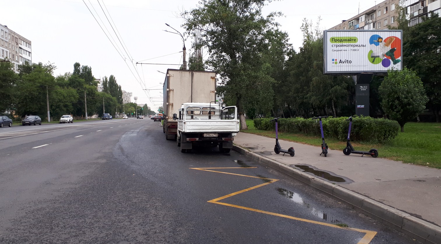 Фотография рекламного носителя, тип: Билборд 3x6, адрес: Бусыгина пр-т., д.16 Х Переходникова ул., Нижний Новгород, Нижегородская область, Россия. Сторона А1-А3 №485748
