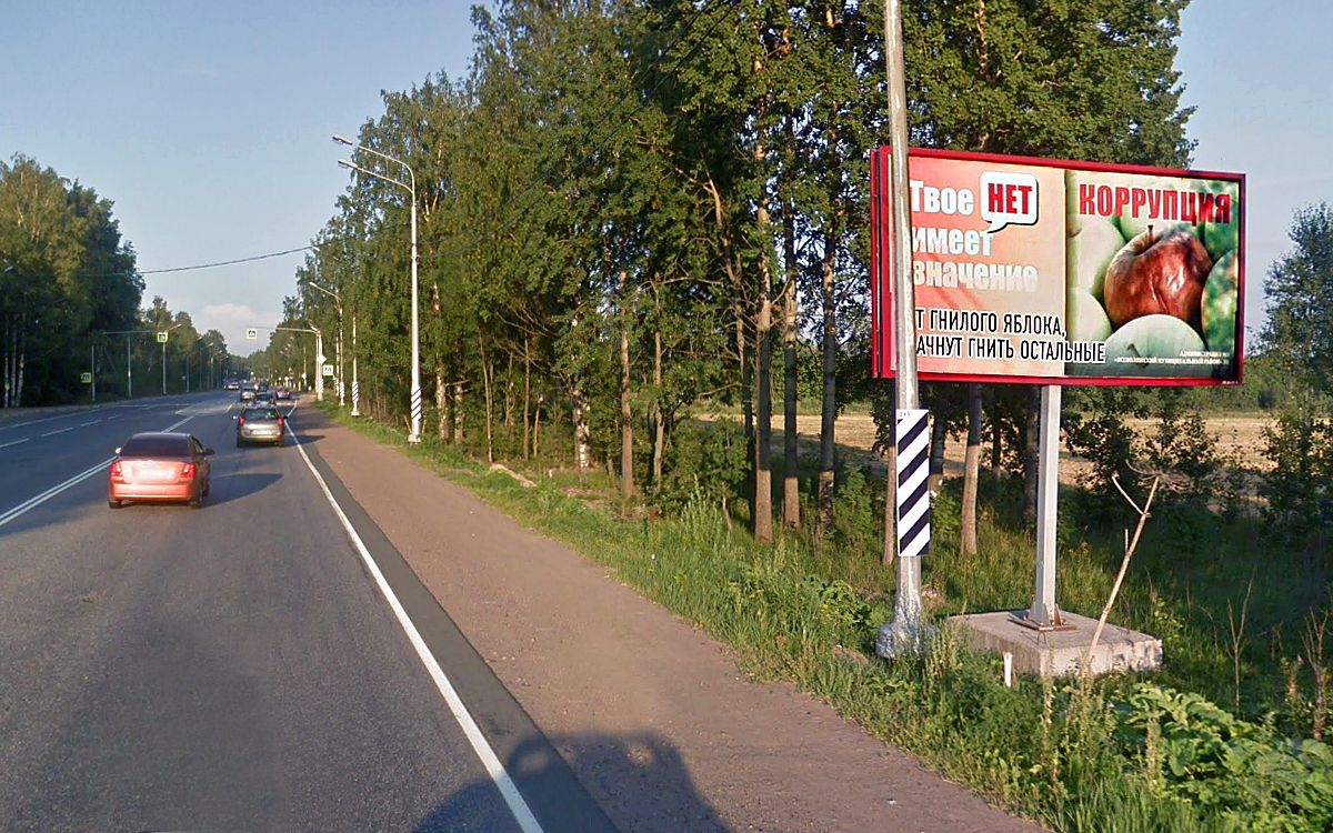 Фотография рекламного носителя, тип: Билборд 3x6, адрес: Садоводства, Санкт-Петербург-Парголово-Огоньки а/д., 38 300м, Ленинградская область, Россия. Сторона A №798655