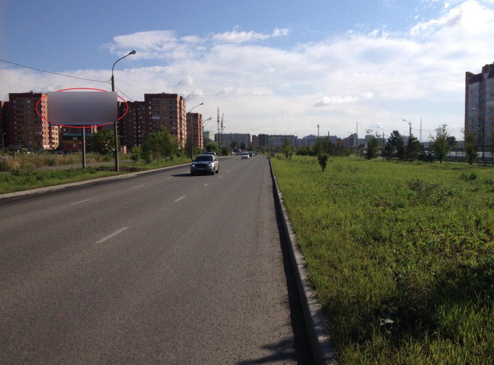 Фотография рекламного носителя, тип: Билборд 3x6, адрес: Алексеева ул., д.10а, Красноярск, Красноярский край, Россия. Сторона Б №592877