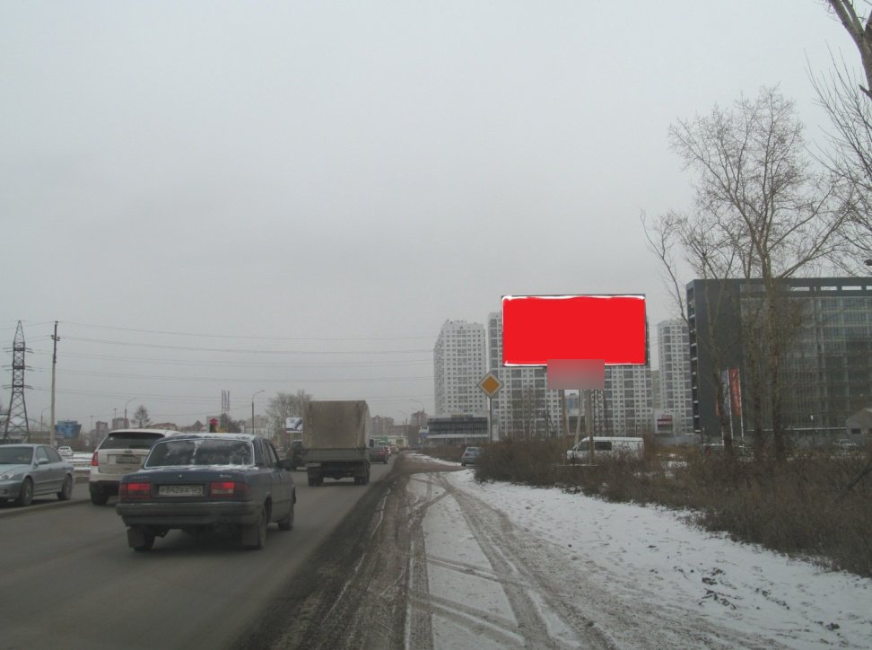 Фотография рекламного носителя, тип: Билборд 3x6, адрес: Караульная ул. Х 9 Мая ул., Красноярск, Красноярский край, Россия. Сторона А №592954