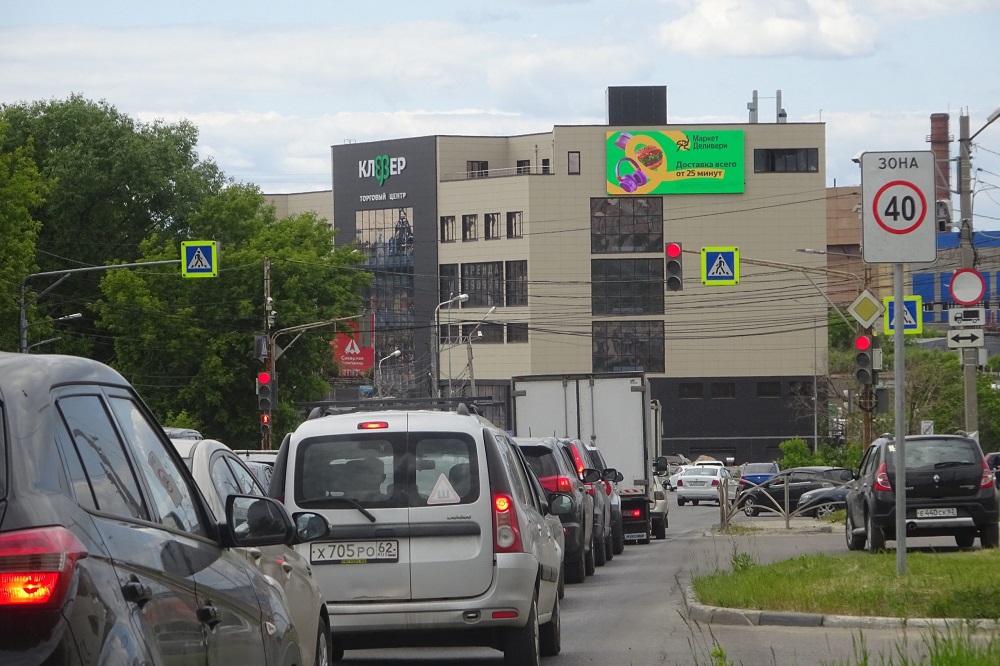 Фотография рекламного носителя, тип: Медиафасад, адрес: Яблочкова пр-зд, д.17, Рязань, Рязанская область, Россия. Сторона А1-А10 №1056842