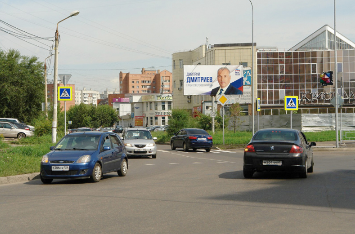 Фотография рекламного носителя, тип: Билборд 3x6, адрес: Шумяцкого ул. Х Мате Залки ул., д.12а, Красноярск, Красноярский край, Россия. Сторона А №724247