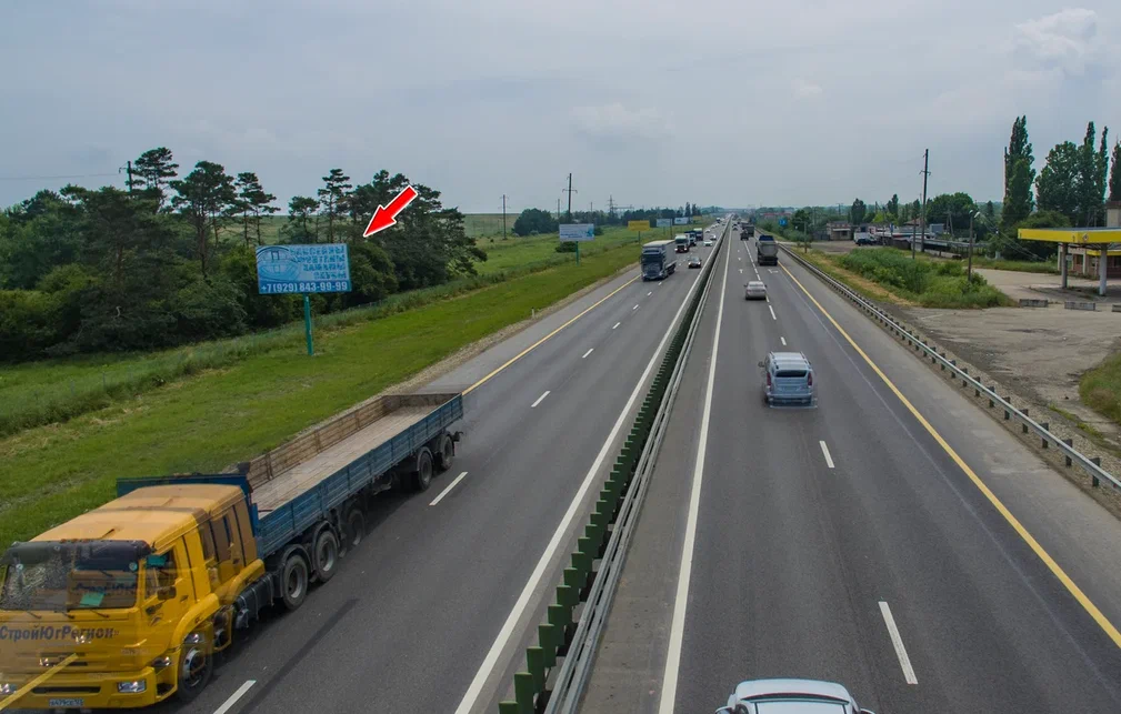 Фотография рекламного носителя, тип: Билборд 3x6, адрес: М-4 Дон а/д, 1349 350м, Краснодар, Краснодарский край, Россия. Сторона Б №602528