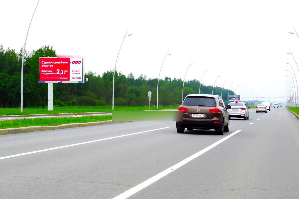 Фотография рекламного носителя, тип: Билборд 3x6, адрес: Пулковское ш., 470м до шоссе, Санкт-Петербург, Россия. Сторона Б №633437