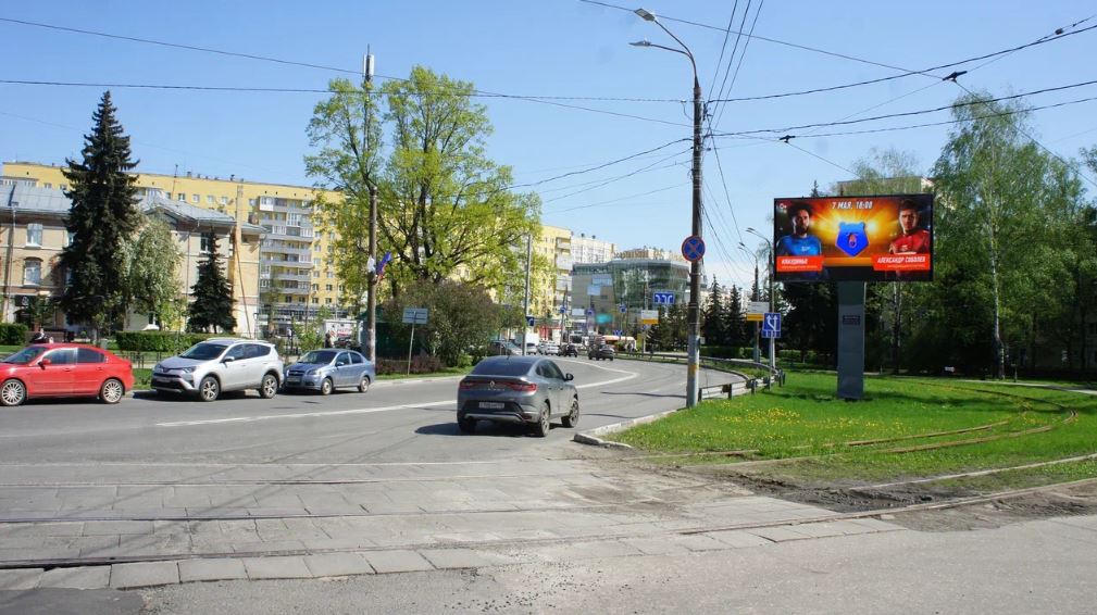 Фотография рекламного носителя, тип: Билборд 3x6, адрес: Культуры ул. Х Павла Мочалова ул., д.2а, Нижний Новгород, Нижегородская область, Россия. Сторона A1-A10 №1052011