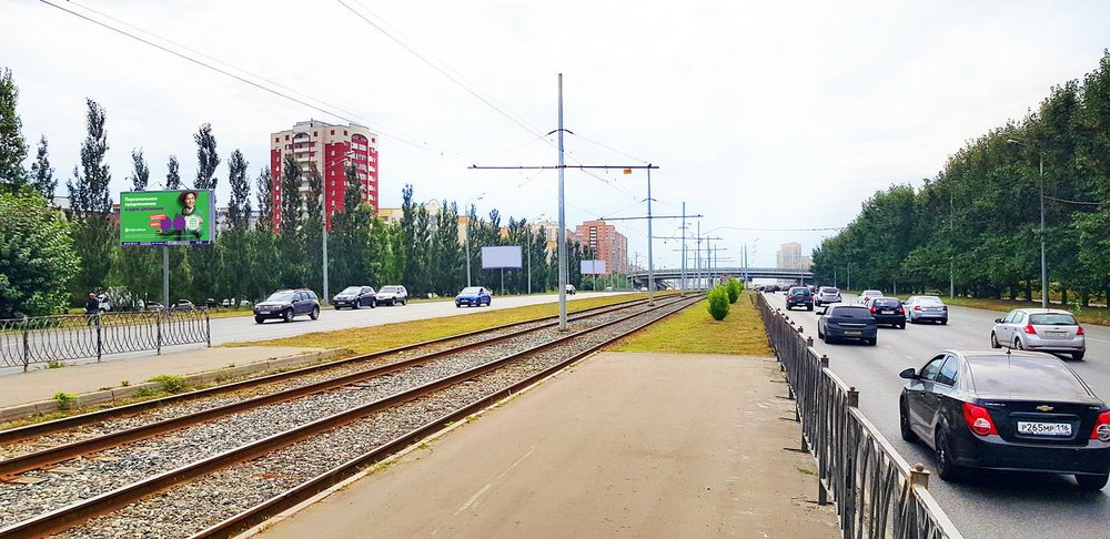Фотография рекламного носителя, тип: Билборд 3x6, адрес: Победы пр-т., д.172, Казань, Республика Татарстан, Россия. Сторона Б №658378