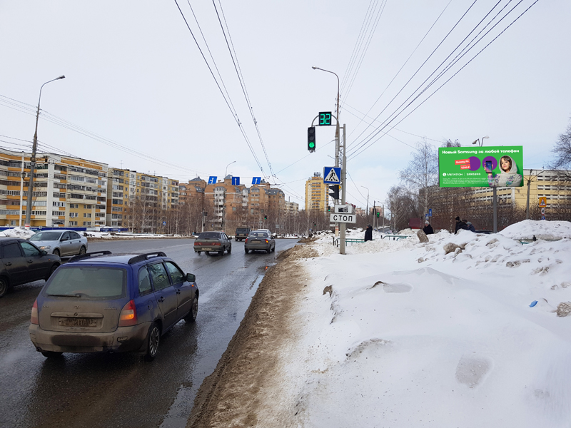 Фотография рекламного носителя, тип: Билборд 3x6, адрес: Коваленко ул. Х Воинова ул., Саранск, Республика Мордовия, Россия. Сторона А №724353