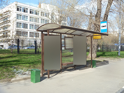 Фотография рекламного носителя, тип: Остановка 1.8x1.2, адрес: Трифоновская ул., д.24, Москва, Россия. Сторона А2 №310353