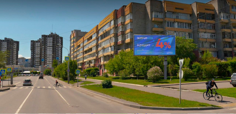 Фотография рекламного носителя, тип: Билборд 3x6, адрес: 78 Добровольческой бригады ул., д.2, Красноярск, Красноярский край, Россия. Сторона А №1096490