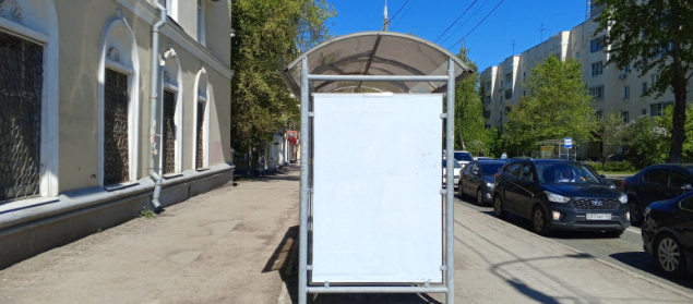 Фотография рекламного носителя, тип: Остановка 1.8x1.2, адрес: Советской Армии ул., д.200 Х Московское ш., Самара, Самарская область, Россия. Сторона В2 №1080769