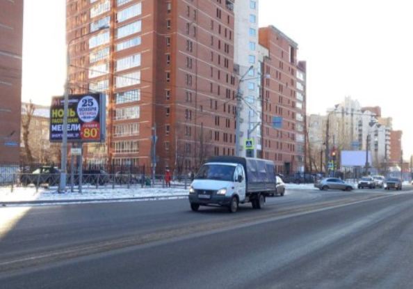 Фотография рекламного носителя, тип: Ситиборд 2.7x3.7, адрес: Космонавтов ш., д.173А Х Одоевского ул., Пермь, Пермский край, Россия. Сторона B №769854