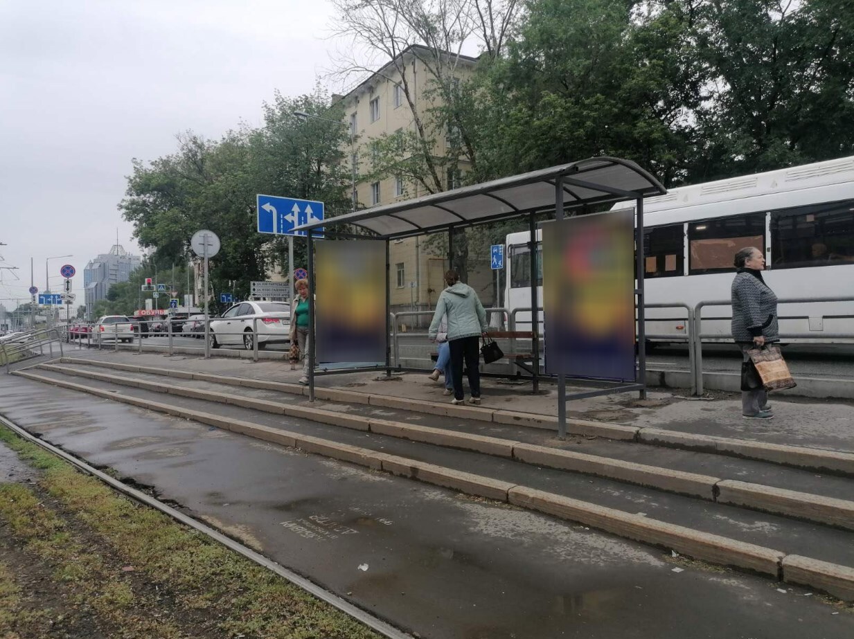 Фотография рекламного носителя, тип: Остановка 1.8x1.2, адрес: Ново-Садовая ул., д.285, Самара, Самарская область, Россия. Сторона С №1080137