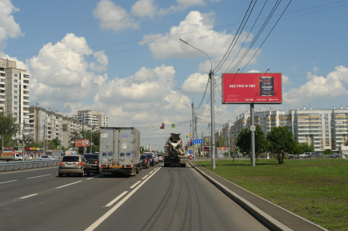 Фотография рекламного носителя, тип: Билборд 3x6, адрес: 9 Мая ул., д.59, Красноярск, Красноярский край, Россия. Сторона А1-А3 №1326009