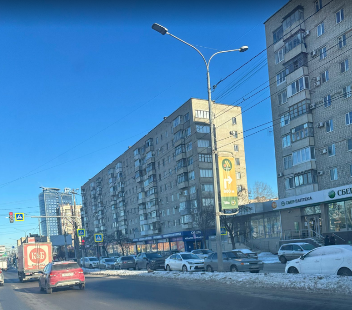 Фотография рекламного носителя, тип: Панель-кронштейн, адрес: Рокосовского ул., поз.3, Волгоград, Волгоградская область, Россия. Сторона A №1096165