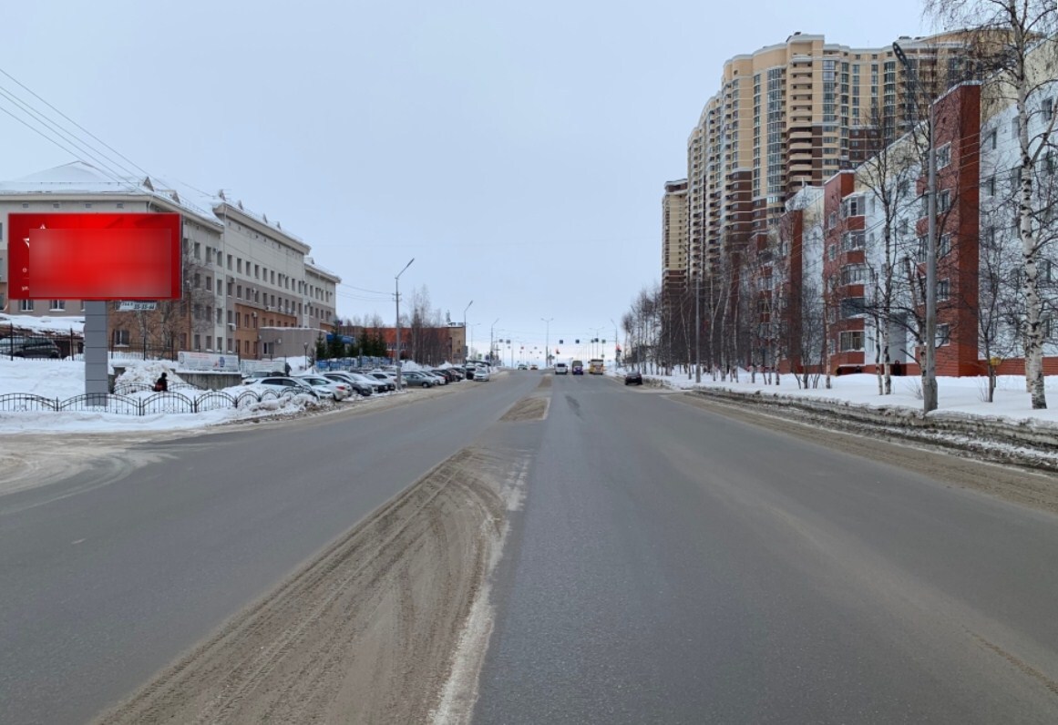 Фотография рекламного носителя, тип: Билборд 3x6, адрес: Геологическая ул., д.4, Сургут, Ханты-Мансийский автономный округ – Югра, Россия. Сторона Б №960141