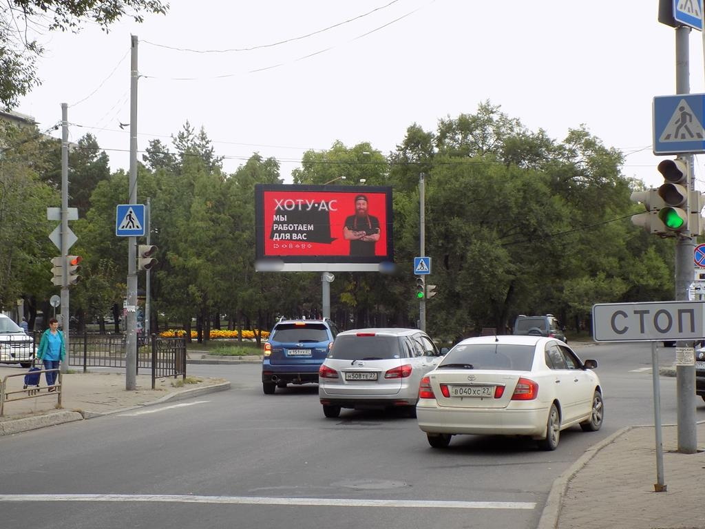 Фотография рекламного носителя, тип: Билборд 3x6, адрес: Льва Толстого ул. Х Амурский б-р., Хабаровск, Хабаровский край, Россия. Сторона А1 №457531