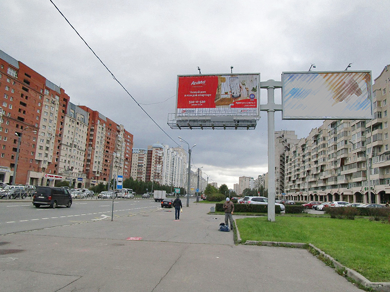 Фотография рекламного носителя, тип: Билборд 3x6, адрес: Комендантский пр-т., д.30, корп.1, Санкт-Петербург, Россия. Сторона А11-A13 №642012
