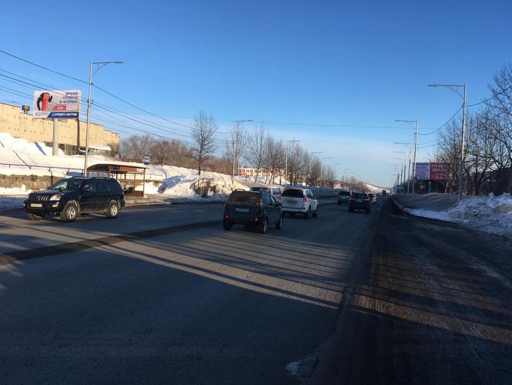 Фотография рекламного носителя, тип: Билборд 3x6, адрес: Карла Маркса пр-т., д.1, Петропавловск-Камчатский, Камчатский край, Россия. Сторона B №1041525