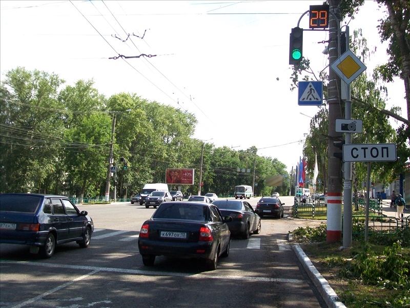 Фотография рекламного носителя, тип: Билборд 3x6, адрес: Веселовского ул., д.31, Саранск, Республика Мордовия, Россия. Сторона Б1-Б3 №596060