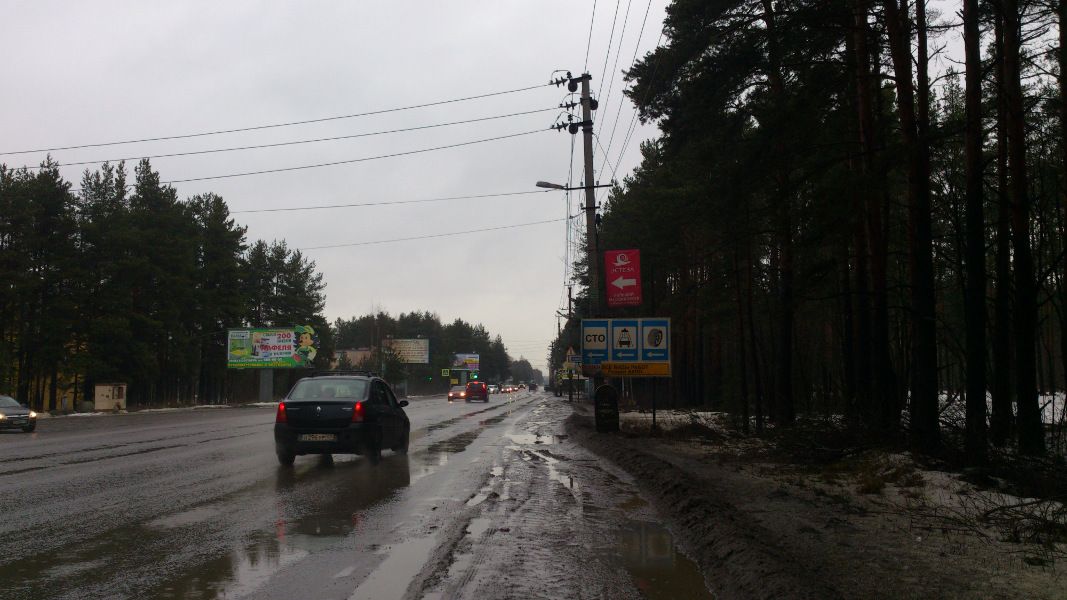 Фотография рекламного носителя, тип: Панель-кронштейн, адрес: Колтушское ш., 6-я опора после выезда с АЗС "Neste", Ленинградская область, Россия. Сторона ПС №812462