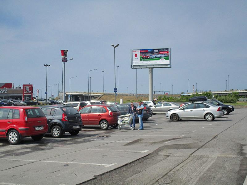 Фотография рекламного носителя, тип: Суперсайт 5x12, адрес: Пулковское ш., съезд с КАД, поз.1, Санкт-Петербург, Россия. Сторона B №642032