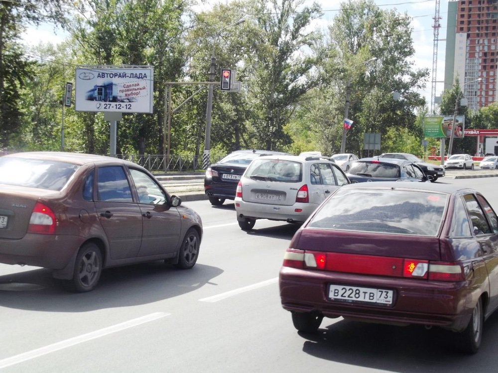 Фотография рекламного носителя, тип: Билборд 3x6, адрес: Московское ш., д.91, Ульяновск, Ульяновская область, Россия. Сторона B №690076