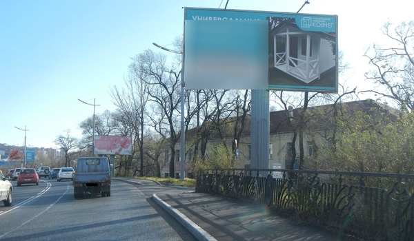 Фотография рекламного носителя, тип: Билборд 3x6, адрес: 100-лет Владивостоку ул., д.9, Владивосток, Приморский край, Россия. Сторона А №767167