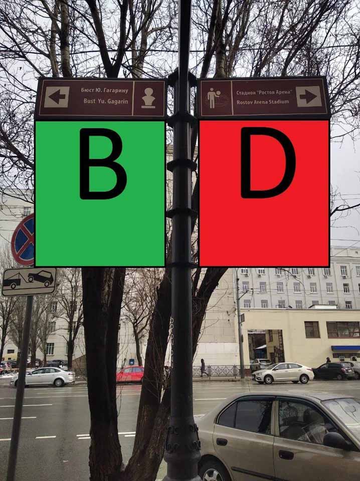 Фотография рекламного носителя, тип: Дорожный указатель, адрес: Ворошиловский пр-т., д.33, Ростов-на-Дону, Ростовская область, Россия. Сторона Д1 №1086848