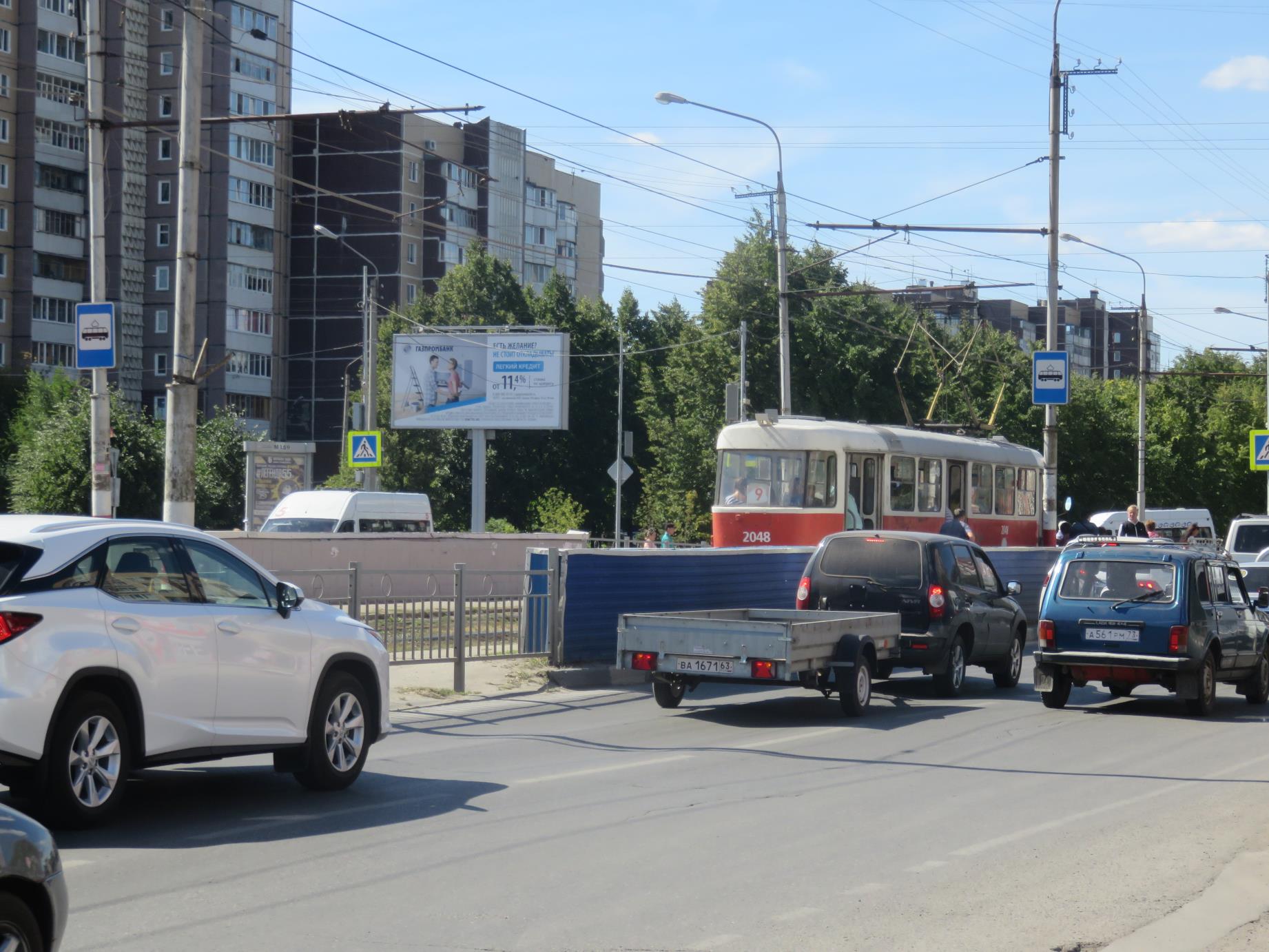 Фотография рекламного носителя, тип: Билборд 3x6, адрес: Камышинская ул., д.12 Х Хо Ши Мина пр-т., Ульяновск, Ульяновская область, Россия. Сторона B №690197