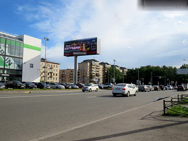 Фотография рекламного носителя, тип: Суперсайт 5x15, адрес: Уральская ул., д.20 Х КИМа пр-т., Санкт-Петербург, Россия. Сторона Bh1-Bh6 №721178