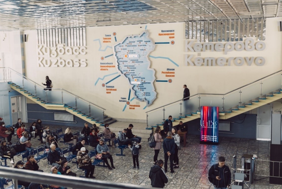 Фотография рекламного носителя, тип: Видеоэкран, адрес: Автовокзал «Автовокзал», Кузнецкий пр-т., д.81, Кемерово, Кемеровская область, Россия. Сторона/вариант A1-A10 №1043737