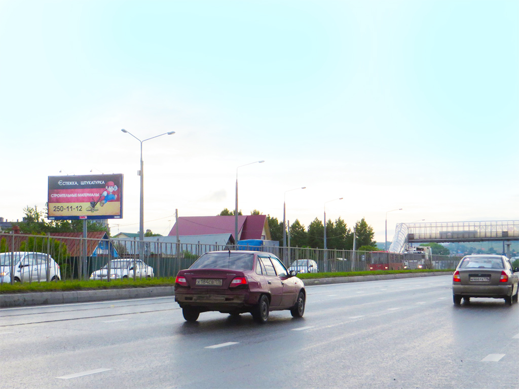 Фотография рекламного носителя, тип: Билборд 3x6, адрес: Мамадышский тракт ул. Х Дорожная ул., Казань, Республика Татарстан, Россия. Сторона B №752124