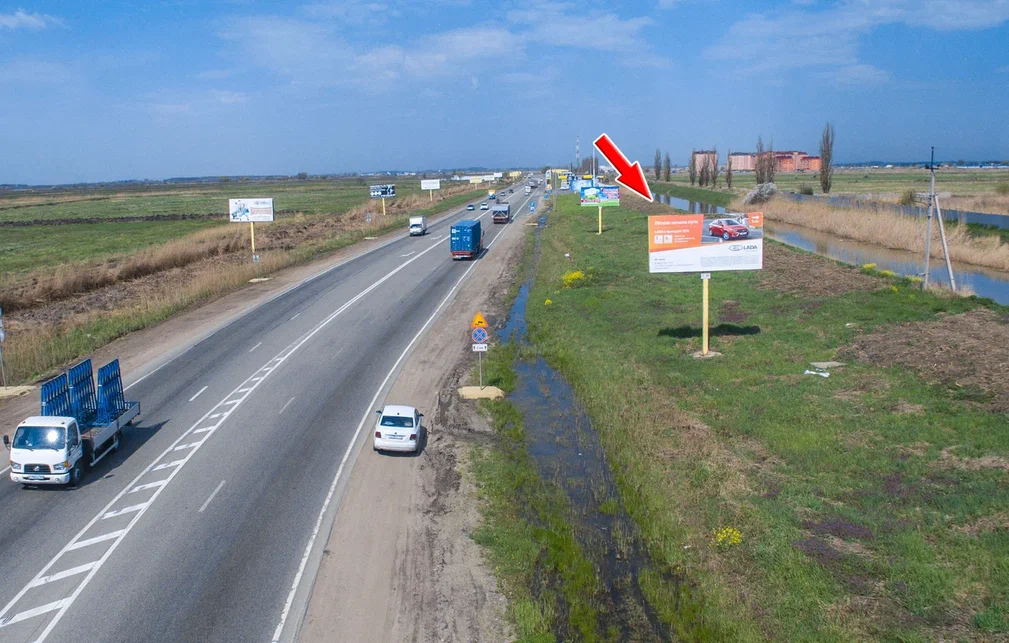 Фотография рекламного носителя, тип: Билборд 3x6, адрес: Тургеневское ш., 8 450м, Краснодар, Краснодарский край, Россия. Сторона A №477563