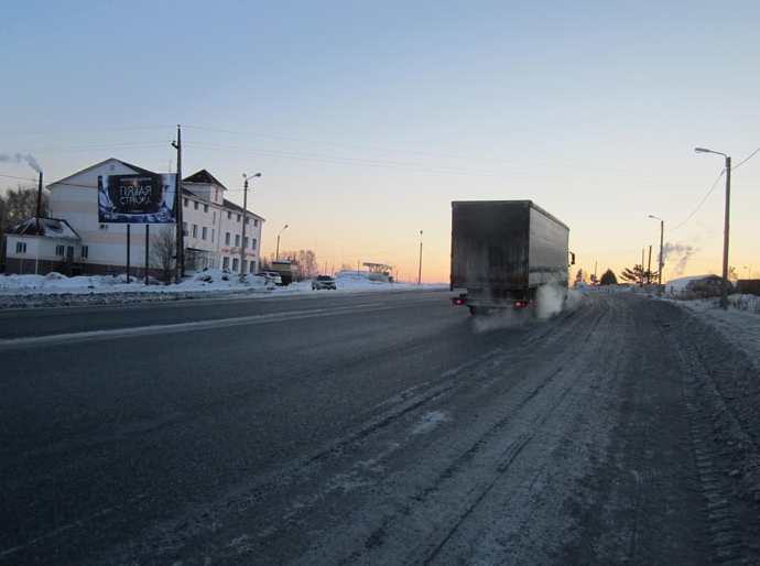 Фотография рекламного носителя, тип: Билборд 3x6, адрес: Ачинск г., выезд из города, перед постом ГИБДД, Красноярск, Красноярский край, Россия. Сторона Б №1052424