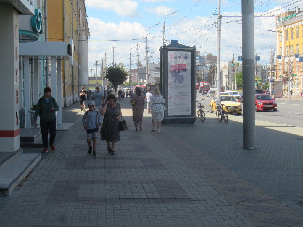 Фотография рекламного носителя, тип: Пиллар 3x1.4, адрес: Первомайский пр-т., д.23/7, Рязань, Рязанская область, Россия. Сторона А2 №793680