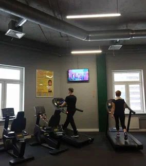 Фотография рекламного носителя, тип: Видеоэкран, адрес: Фитнес-центр «Fitness House в Мурино», Мурино пос., Шувалова ул., д.11, Ленинградская область, Россия. Сторона/вариант 6 №981212