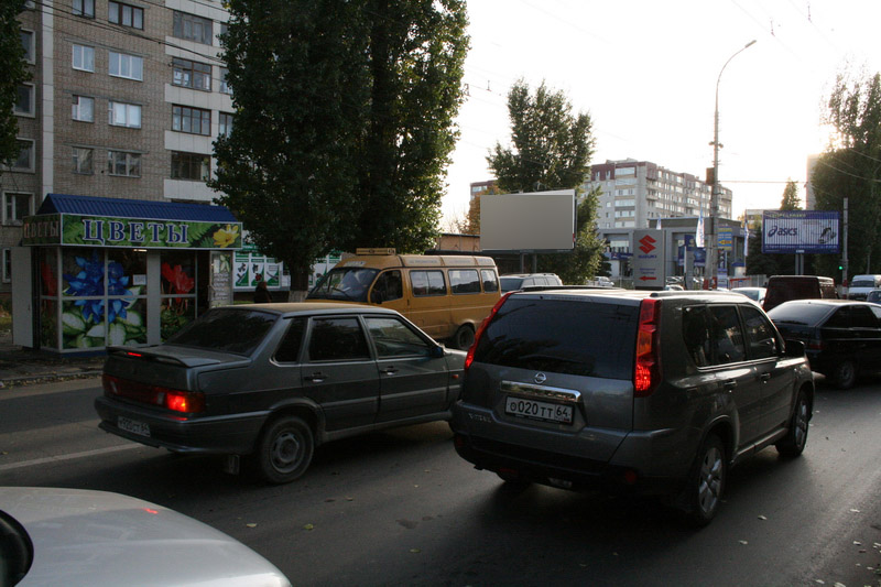 Фотография рекламного носителя, тип: Билборд 3x6, адрес: Чернышевского ул. Х Шелковичная ул., Саратов, Саратовская область, Россия. Сторона B №418377