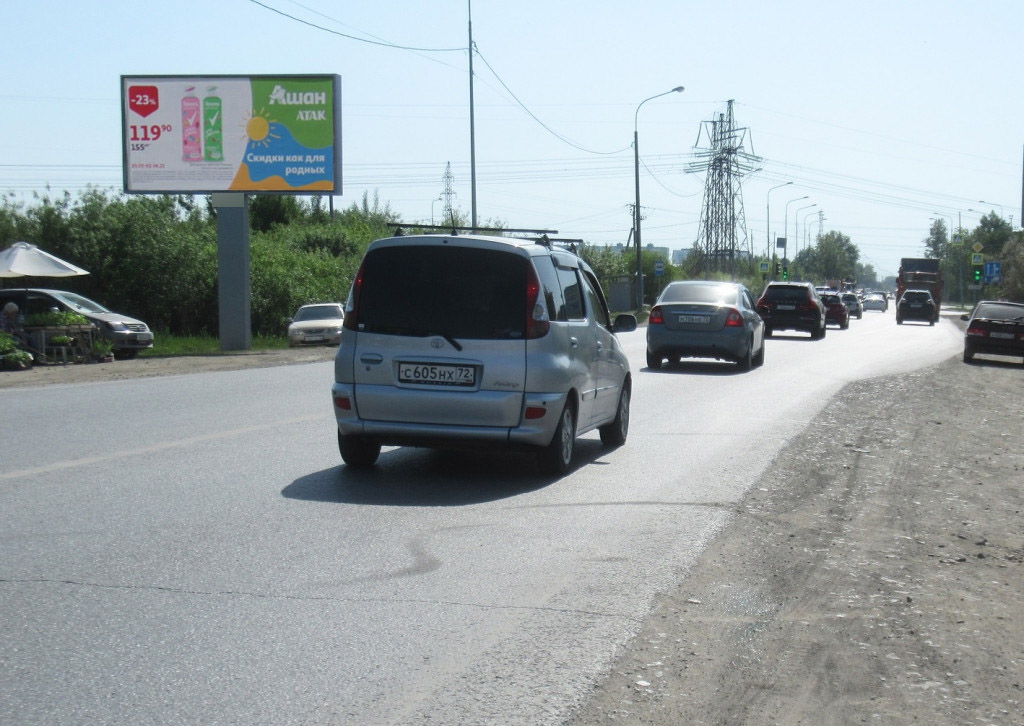 Фотография рекламного носителя, тип: Билборд 3x6, адрес: Велижанский тракт, 4 000м, Тюмень, Тюменская область, Россия. Сторона Б №354273