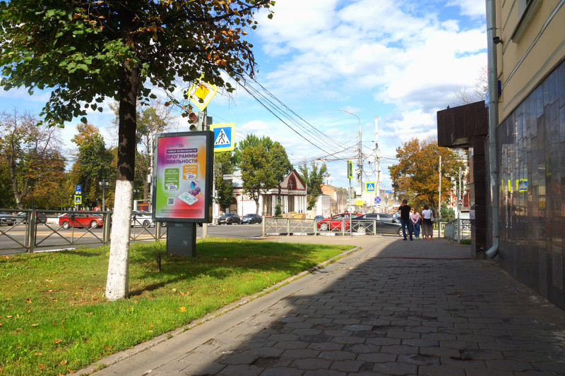 Фотография рекламного носителя, тип: Ситиформат 1.8x1.2, адрес: Ленина пр-т., д.45 Х Пушкинская ул., Тула, Тульская область, Россия. Сторона A №805881