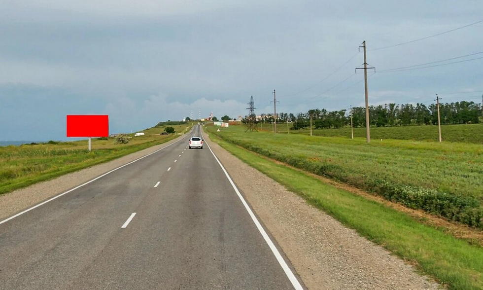 Фотография рекламного носителя, тип: Билборд 3x6, адрес: Голубицкая ст., 11 300м, Краснодарский край, Россия. Сторона Б №854148