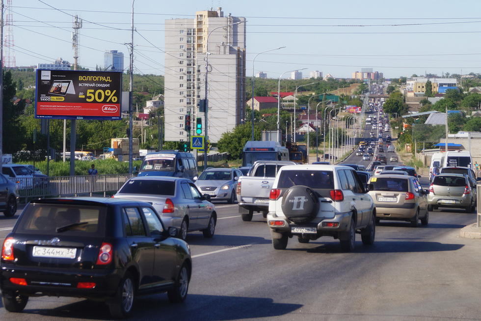 Фотография рекламного носителя, тип: Билборд 3x6, адрес: Лермонтова ул. Х Менделеева ул., Волгоград, Волгоградская область, Россия. Сторона Б №337634
